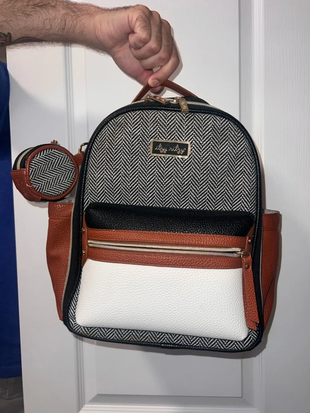Itzy Ritzy Coffee and Cream Mini Diaper Bag